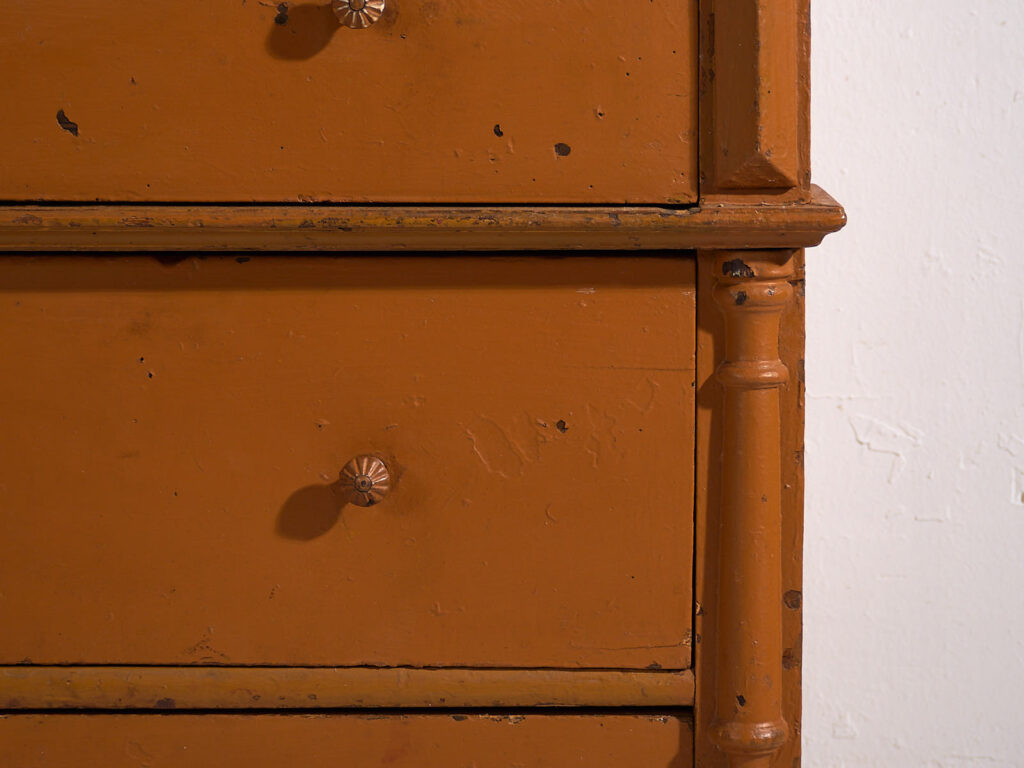 Antique chest of drawers with ochre patina (c.1920) #72