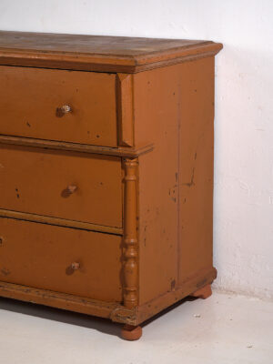 Antique chest of drawers with ochre patina (c.1920) #72