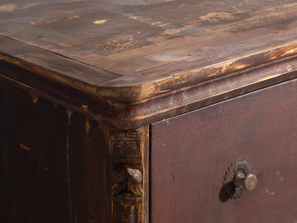 Antique chest of drawers with dark patina (c.1920) #74