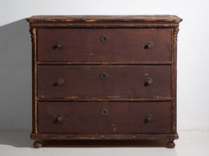 Antique chest of drawers with dark patina (c.1920) #74
