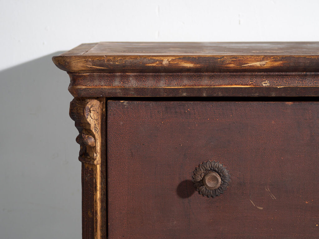 Antique chest of drawers with dark patina (c.1920) #74