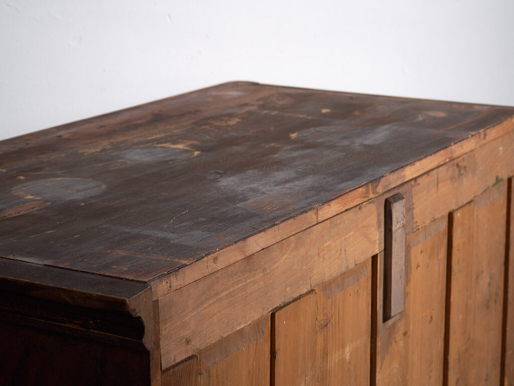 Antique chest of drawers with dark patina (c.1920) #74
