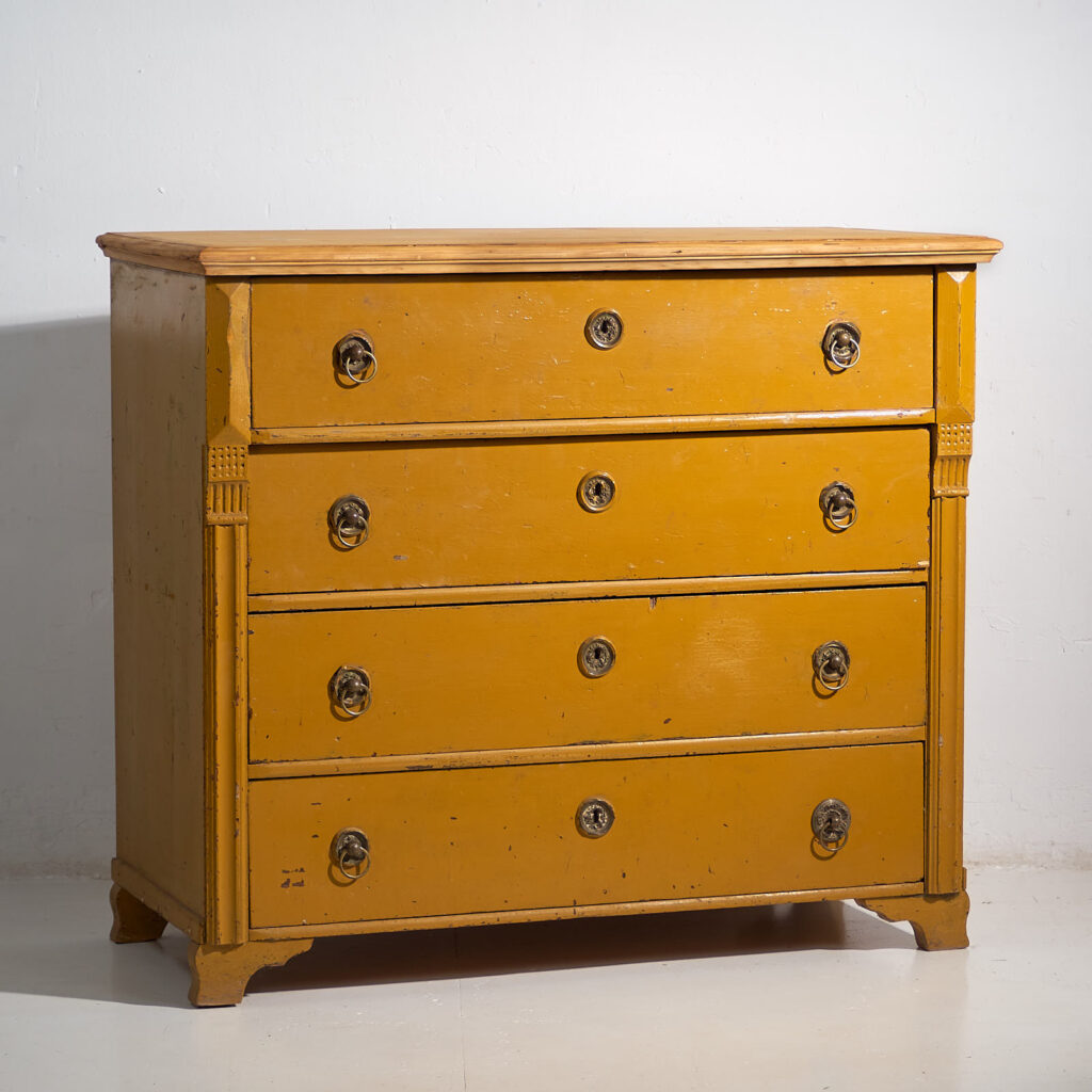 Cómoda grande antigua de cuatro cajones (c.1920) #12