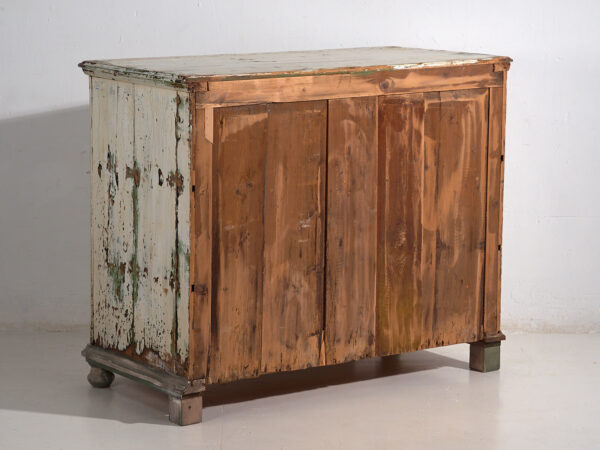 Cajonera grande antigua con pátina de color blanco (c.1920) #42