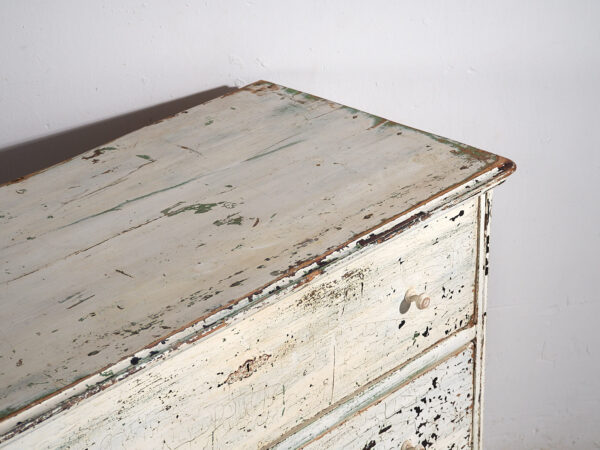 Cajonera grande antigua con pátina de color blanco (c.1920) #42