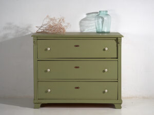 Cómoda antigua de color verde olivo (c.1920) #55