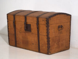 Malle ancienne à cadre métallique (c.1900) #80