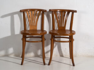 Chaises à café anciennes de style viennois (vers 1920). Ensemble de 2 pièces #1
