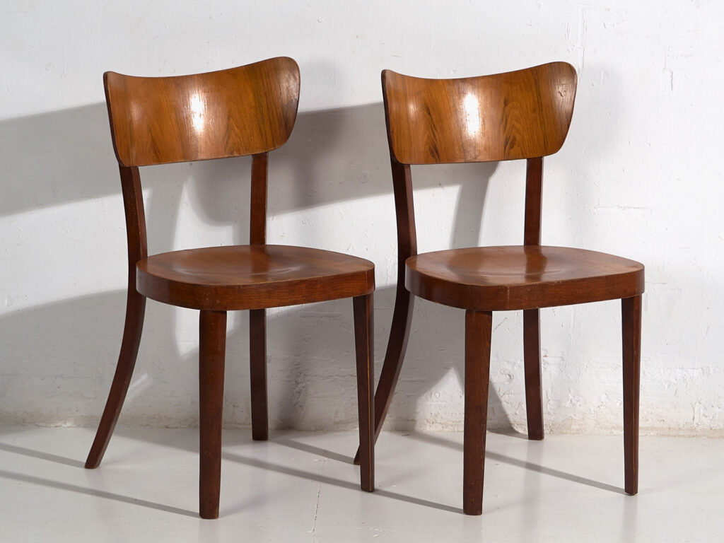 Chaises en bois courbé de style rétro (vers 1950). Ensemble de 2 pièces #3