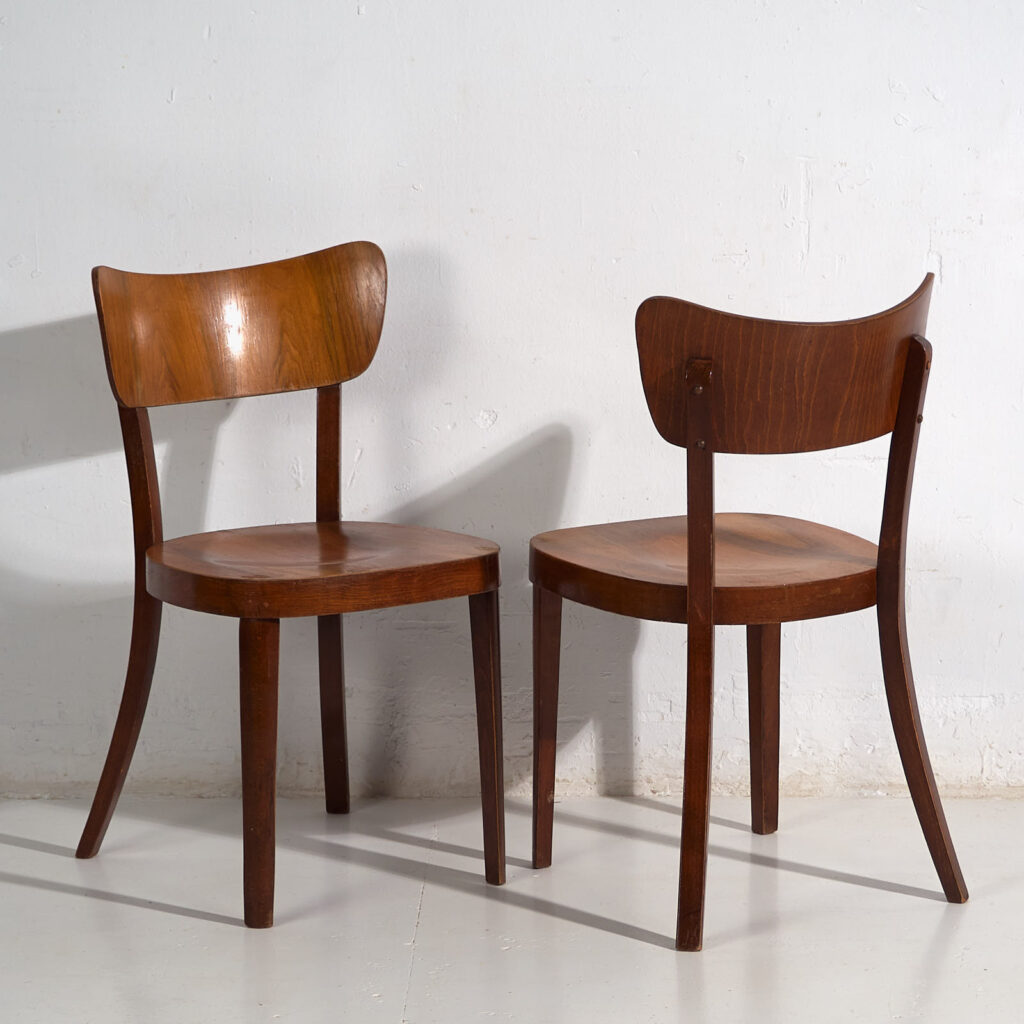 Chaises en bois courbé de style rétro (vers 1950). Ensemble de 2 pièces #3