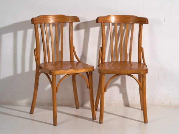 Chaises à café anciennes en bois courbé (vers 1920). Ensemble de 2 pièces n°4