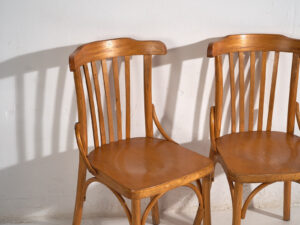 Sillas de café antiguas de madera curvada (c.1920). Conjunto de 2 piezas #4