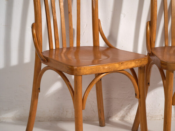 Chaises à café anciennes en bois courbé (vers 1920). Ensemble de 2 pièces n°4