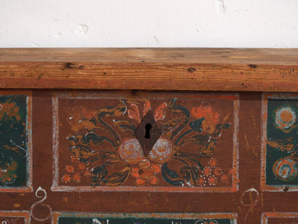 Baúl de almacenaje antiguo con decoración floral (Año 1895) #102