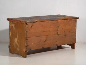 Antique wedding chest with polychrome floral motifs (c.1860) #104