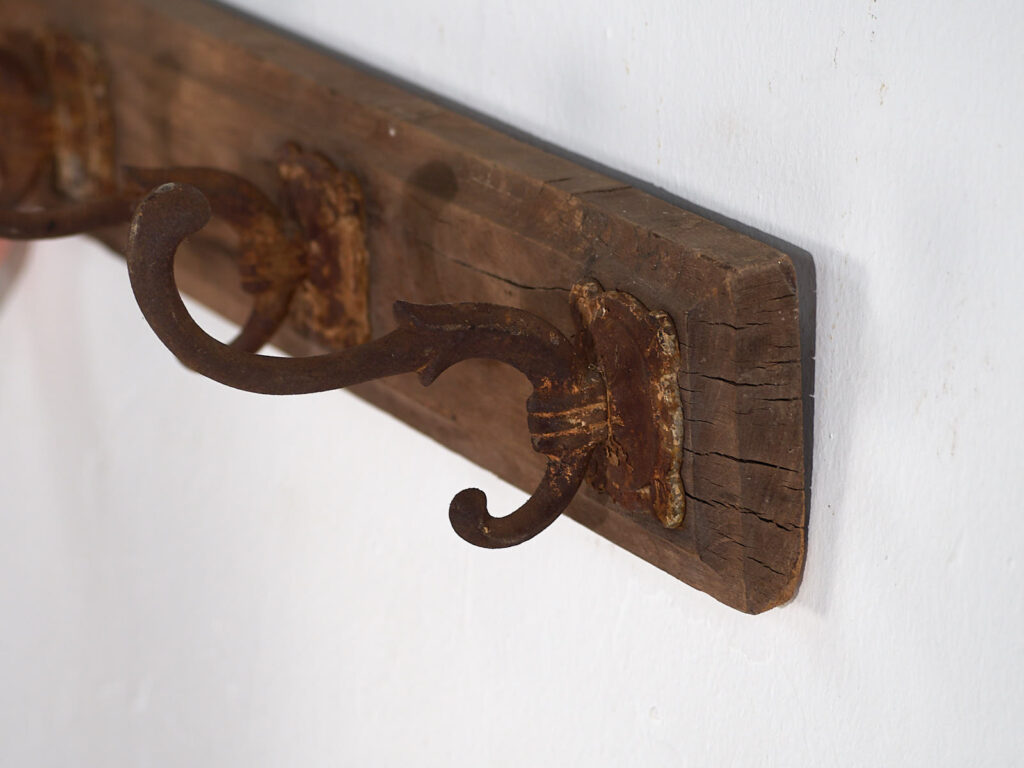 Antique wall coat rack (c.1920) #14