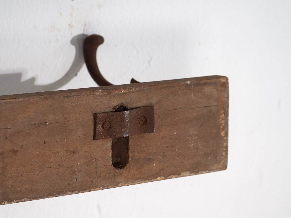 Antique wall coat rack (c.1920) #14