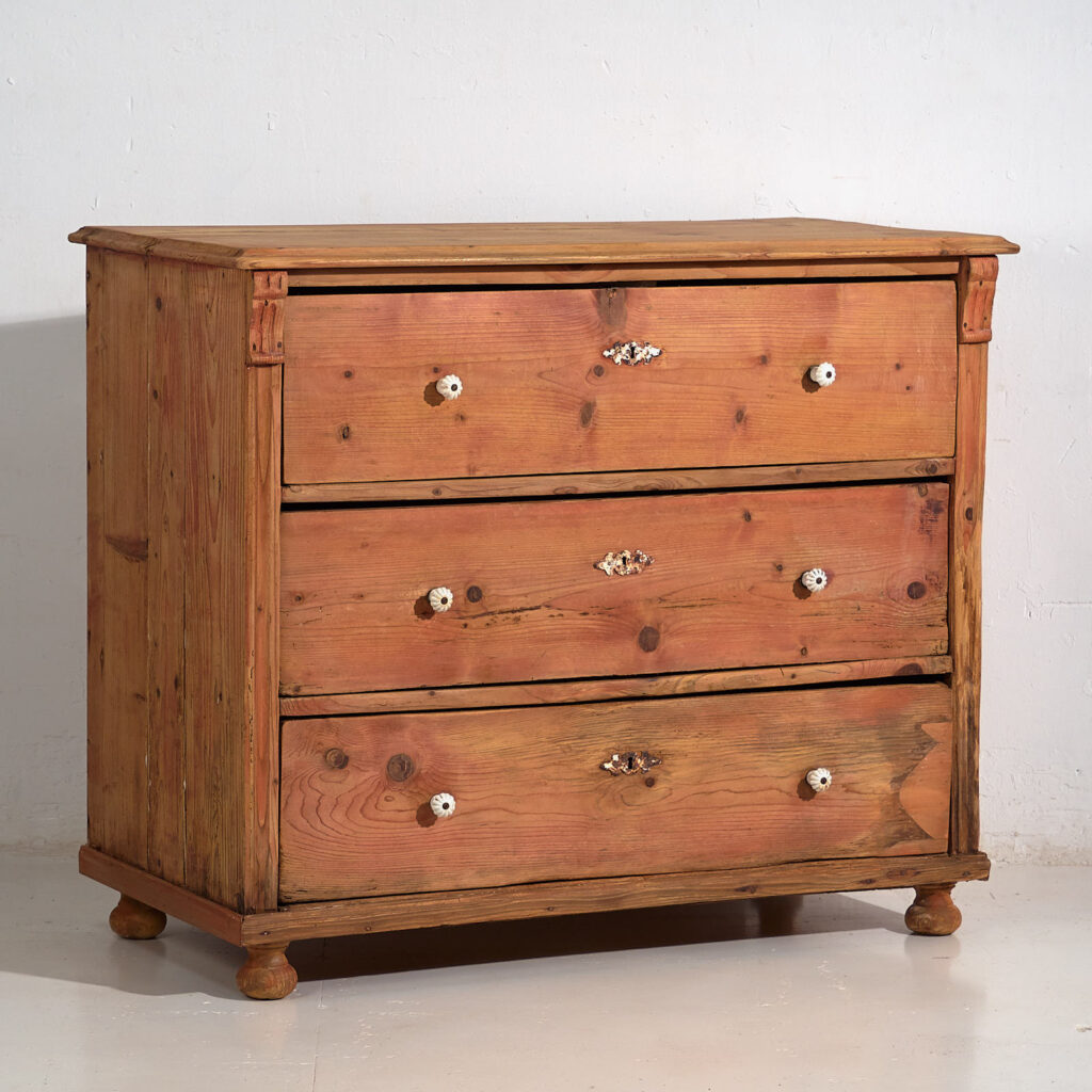 Antique solid wood chest of drawers (c.1920) #79