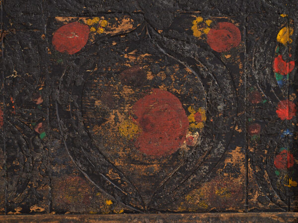 Antiguo cofre con decoración floral (c.1920) #8