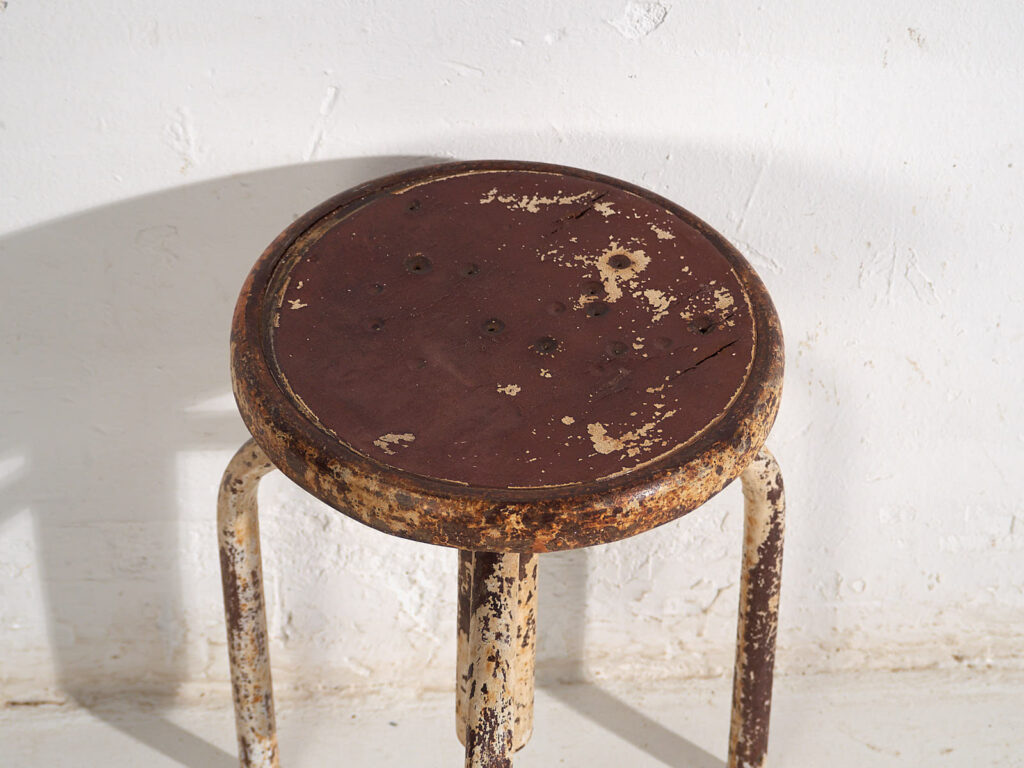 Taburete redondo vintage (c.1950) #3