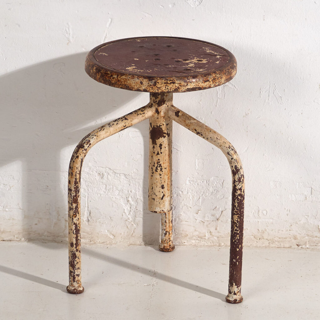 Taburete redondo vintage (c.1950) #3