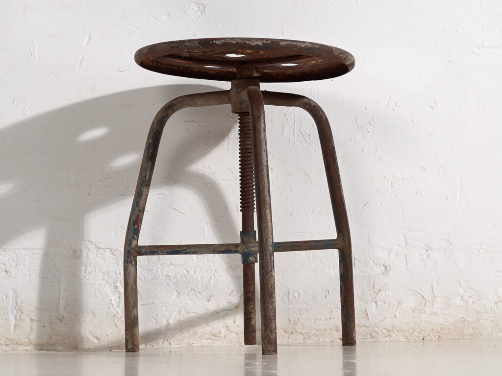Tabouret bleu de style industriel (c.1950) #8