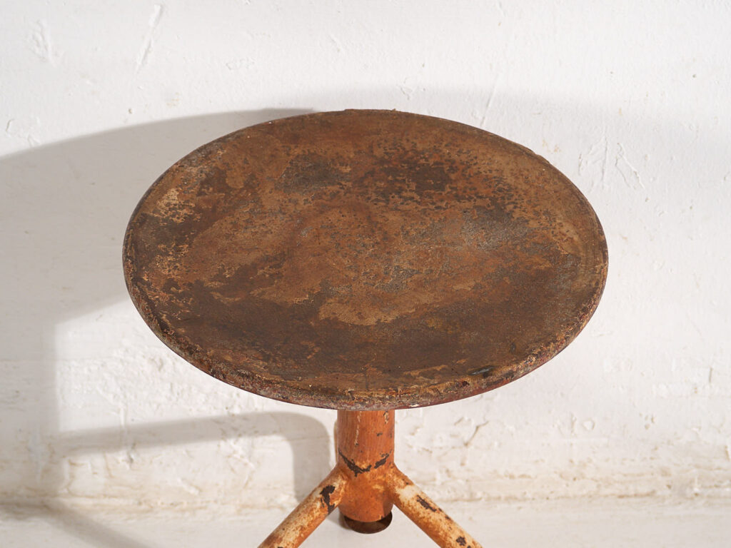 Taburete metálico vintage (c.1950) #9