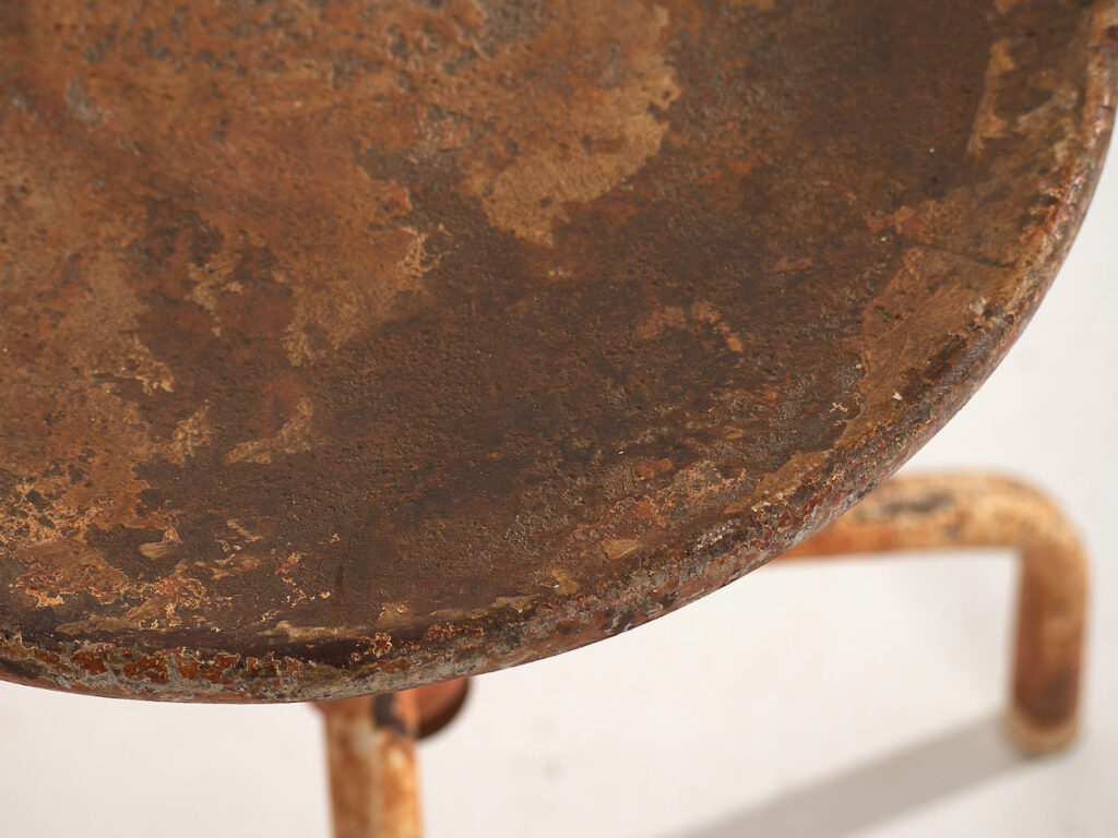 Taburete metálico vintage (c.1950) #9