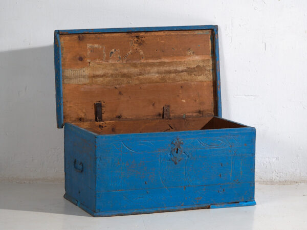 Cofre antiguo de color azul (c.1920) #40