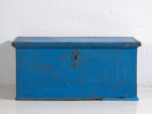Cofre antiguo de color azul (c.1920) #40