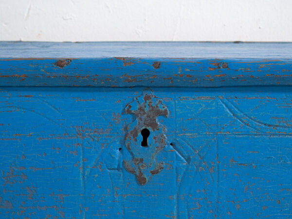 Cofre antiguo de color azul (c.1920) #40