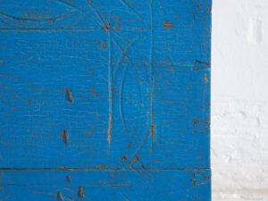 Cofre antiguo de color azul (c.1920) #40