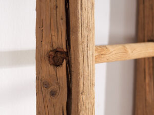 Antigua escalera decorativa de madera maciza (c.1920) #4