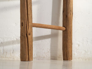 Antigua escalera decorativa de madera maciza (c.1920) #4