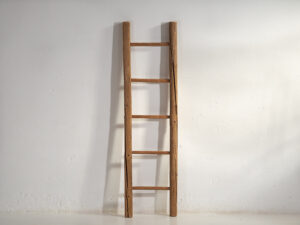 Antigua escalera decorativa de madera maciza (c.1920) #4