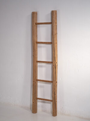 Antigua escalera decorativa de madera maciza (c.1920) #4