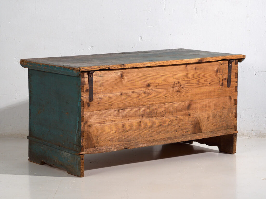 Antiguo arcón con pátina verde turquesa (Año 1935) #10