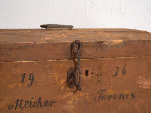 Cofre de viaje antiguo con inscripción original (Año 1936) #21