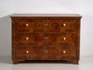 Antique Biedermeier three-drawer dresser (c.1850) #1