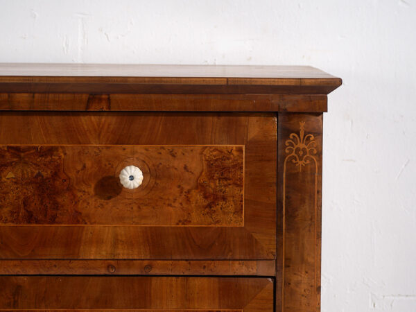 Ancienne commode Biedermeier à trois tiroirs (vers 1850) #1