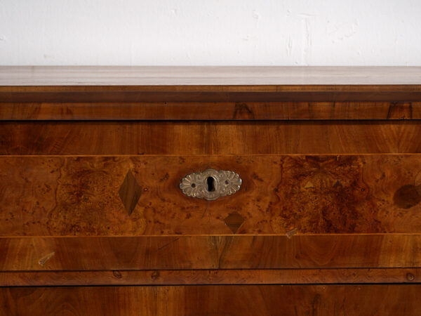 Ancienne commode Biedermeier à trois tiroirs (vers 1850) #1