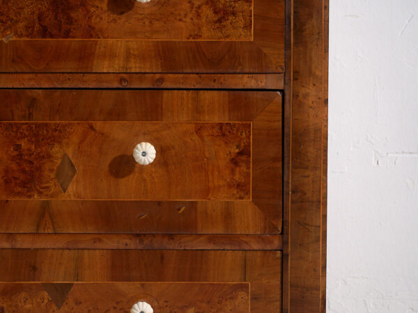 Ancienne commode Biedermeier à trois tiroirs (vers 1850) #1