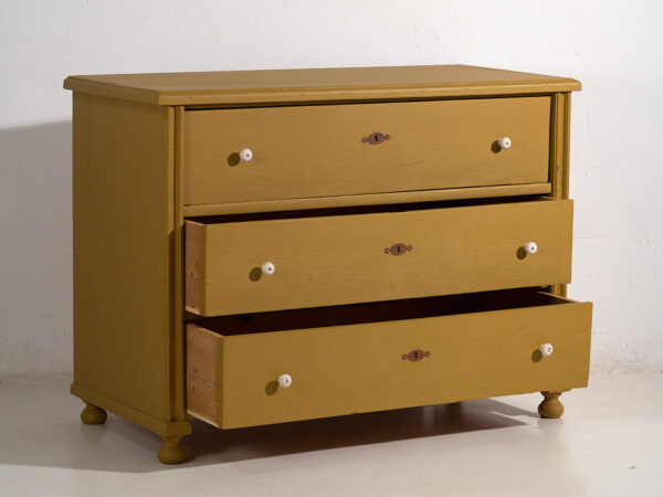 Commode ancienne jaune moutarde (vers 1920) #54