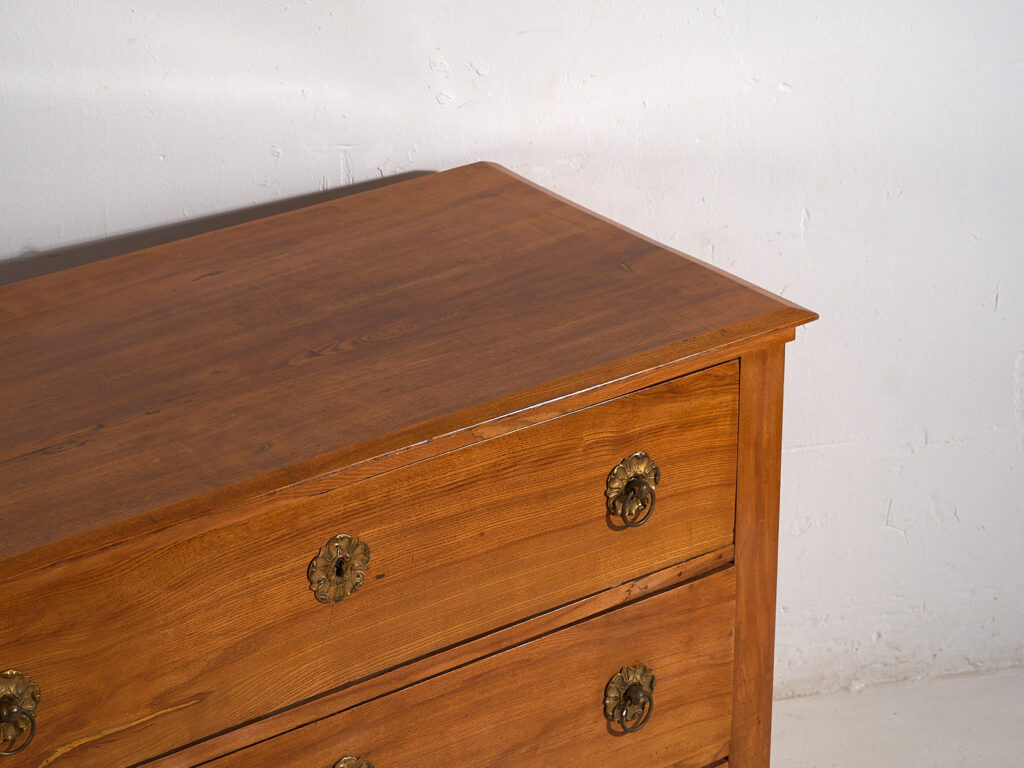 Antique Biedermeier chest of drawers with flower-shaped hardware (c.1850) #62