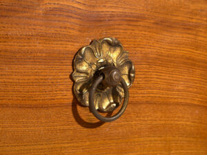 Antique Biedermeier chest of drawers with flower-shaped hardware (c.1850) #62