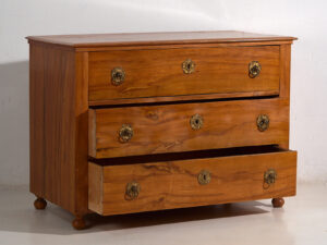 Antique Biedermeier chest of drawers with flower-shaped hardware (c.1850) #62