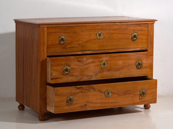 Ancienne commode Biedermeier avec ferrures en forme de fleurs (c.1850) #62