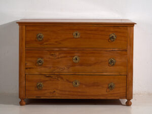 Antique Biedermeier chest of drawers with flower-shaped hardware (c.1850) #62