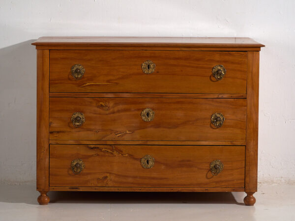 Ancienne commode Biedermeier avec ferrures en forme de fleurs (c.1850) #62