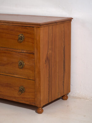 Antique Biedermeier chest of drawers with flower-shaped hardware (c.1850) #62
